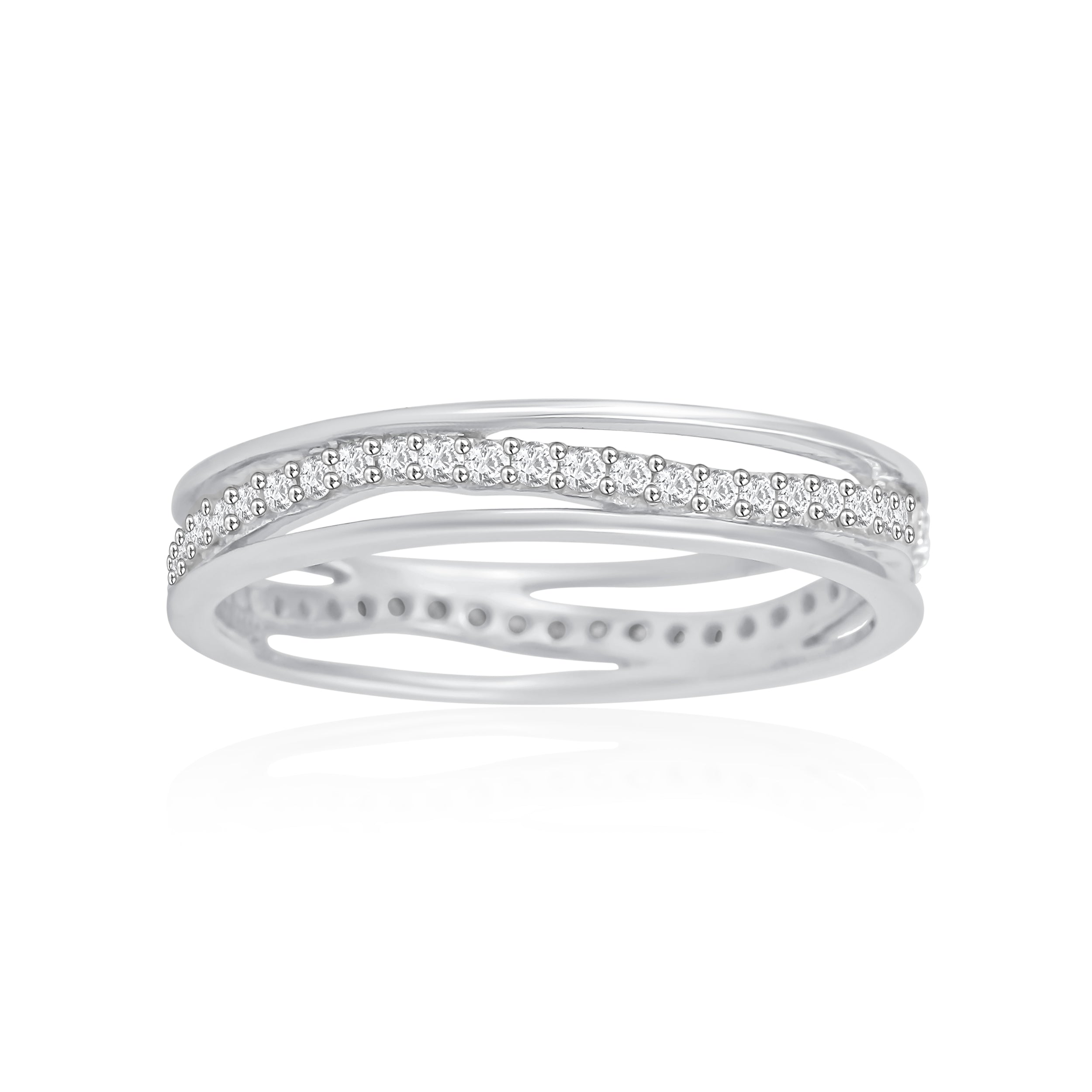 Sea Waves Length Diamond Ring