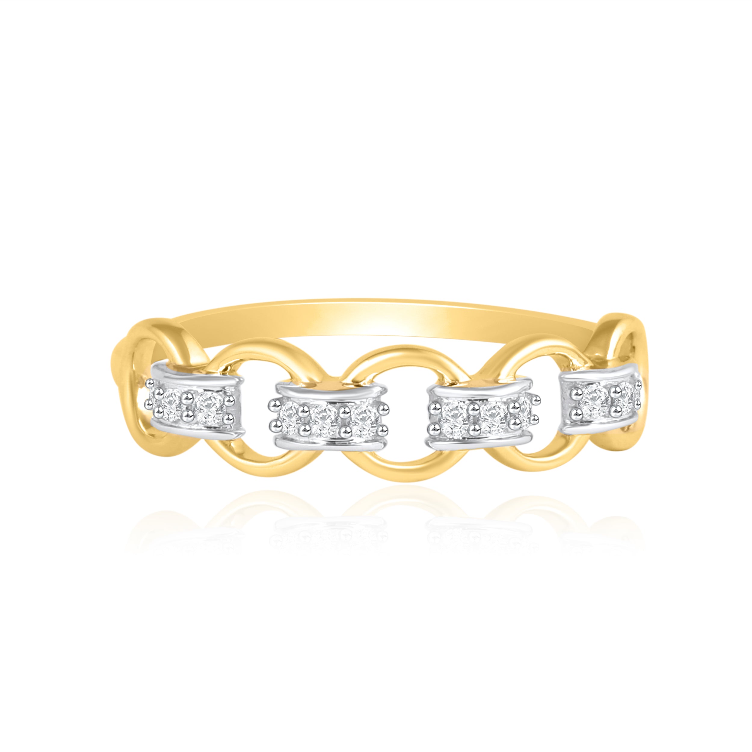 Chain Joints Diamond Ring