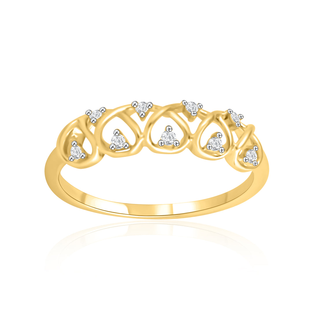 Zigzag Line Diamond Ring