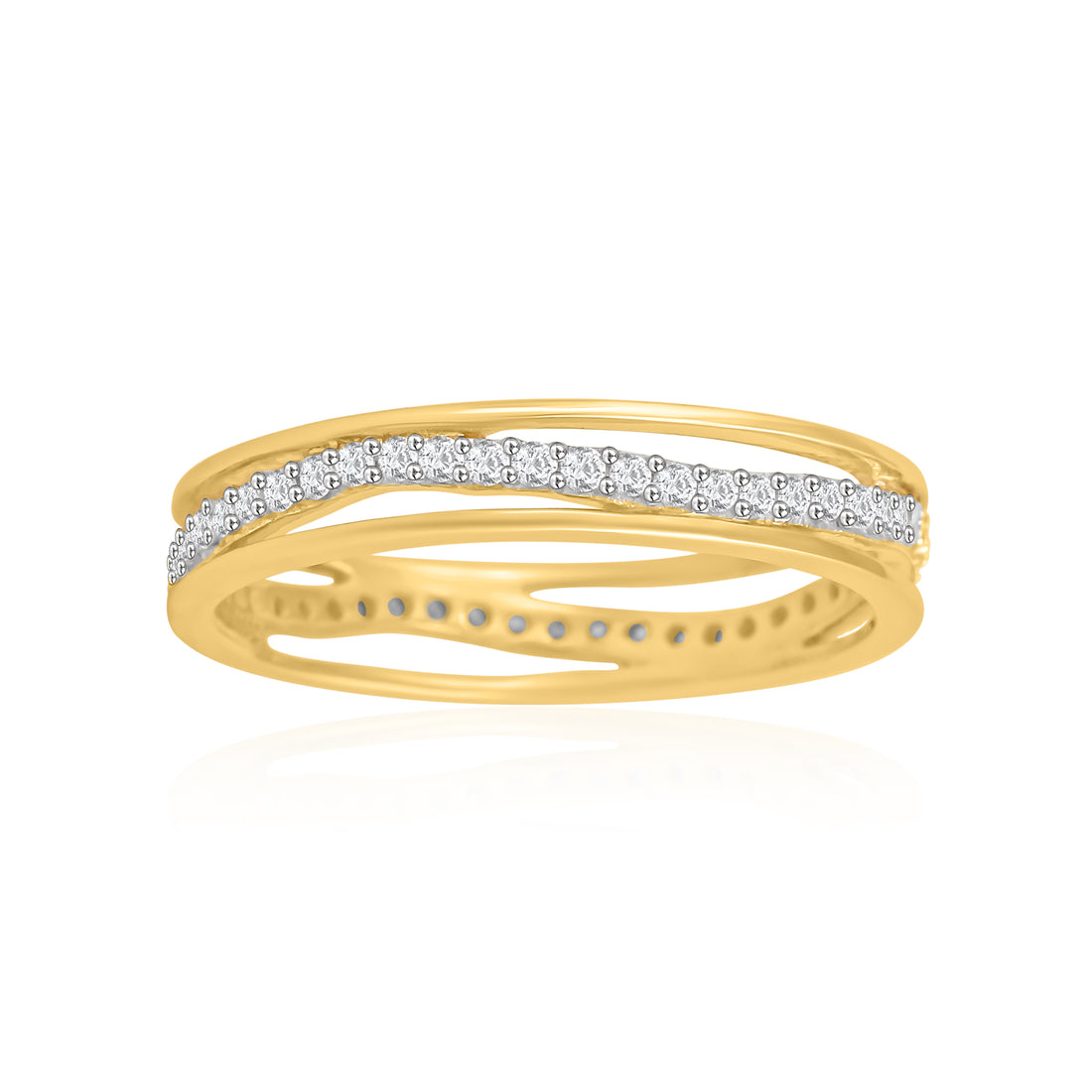 Sea Waves Length Diamond Ring