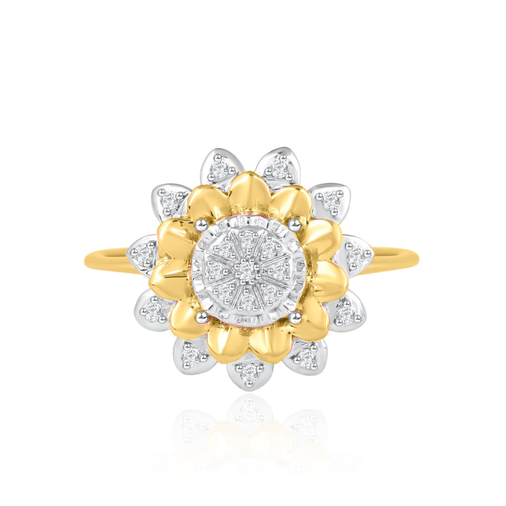 Sunflower Bloom Diamond Ring