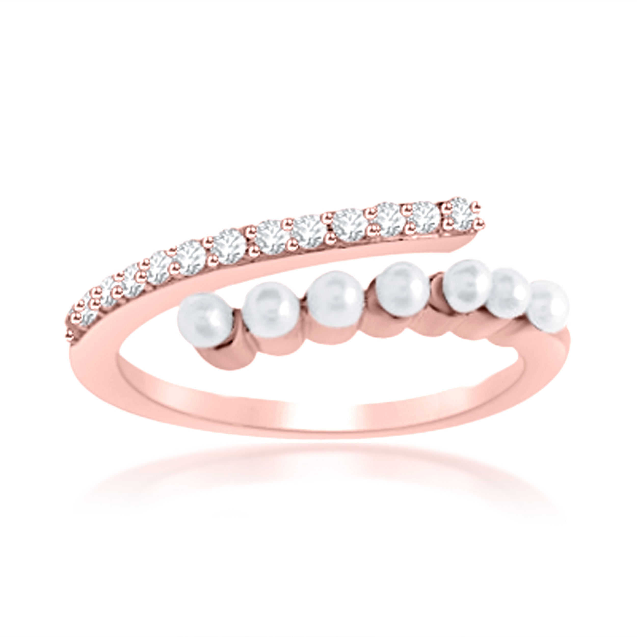 Classic Pearl & Diamond Ring