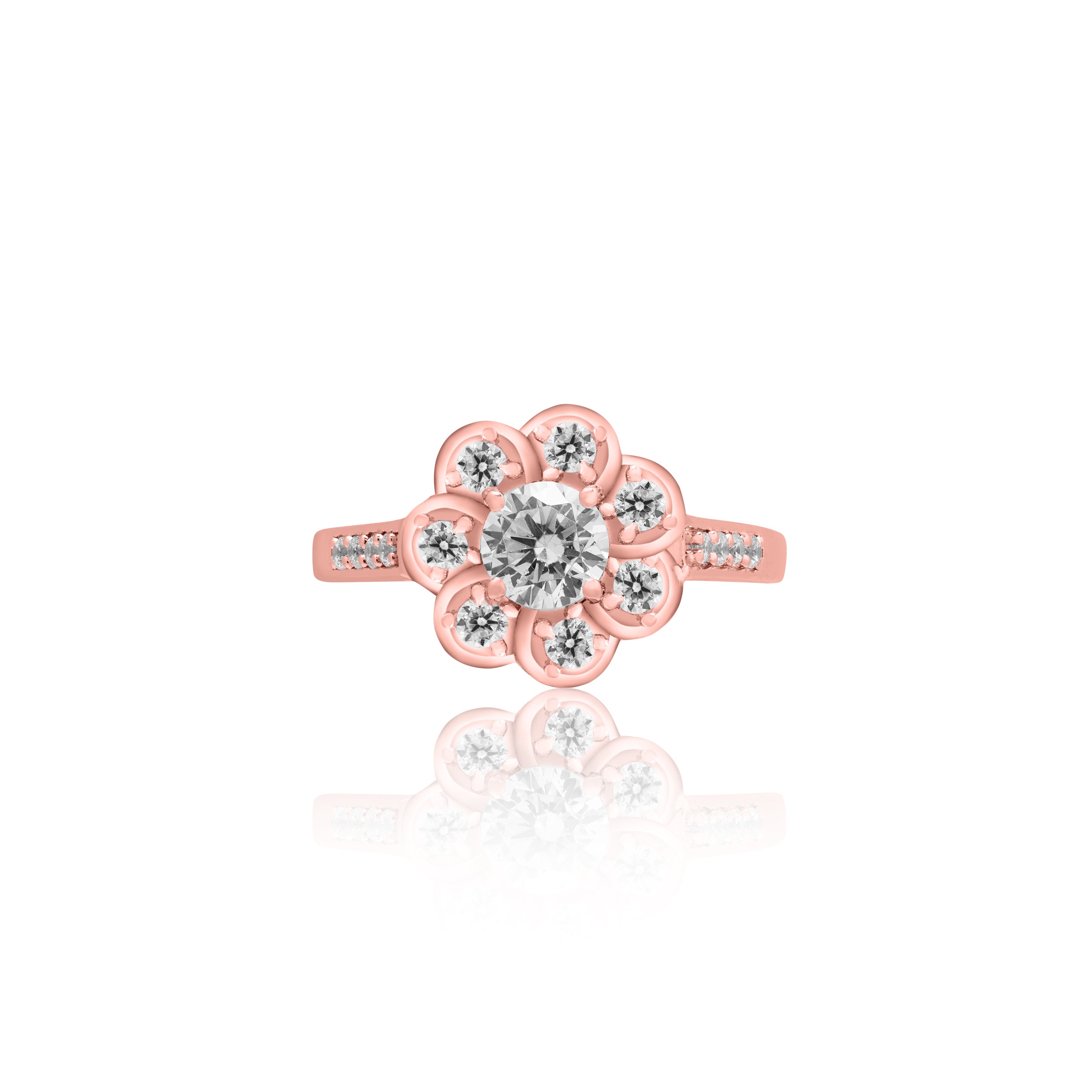Flower Cluster Diamond Ring