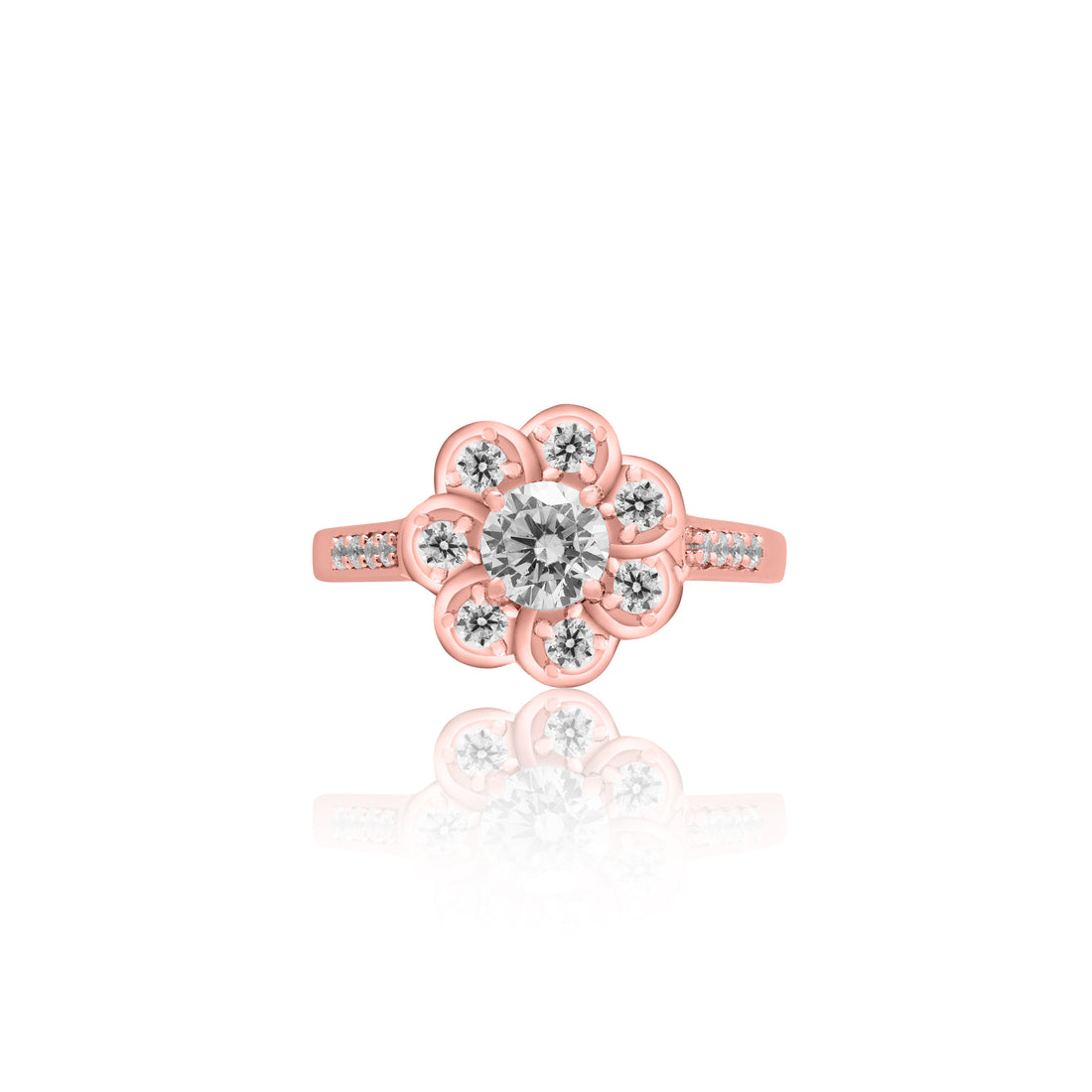 Flower Cluster Diamond Ring