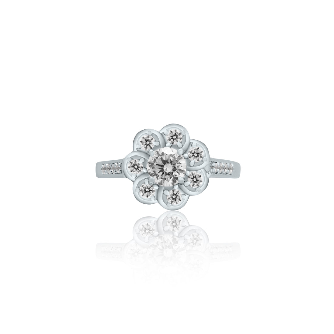 Flower Cluster Diamond Ring