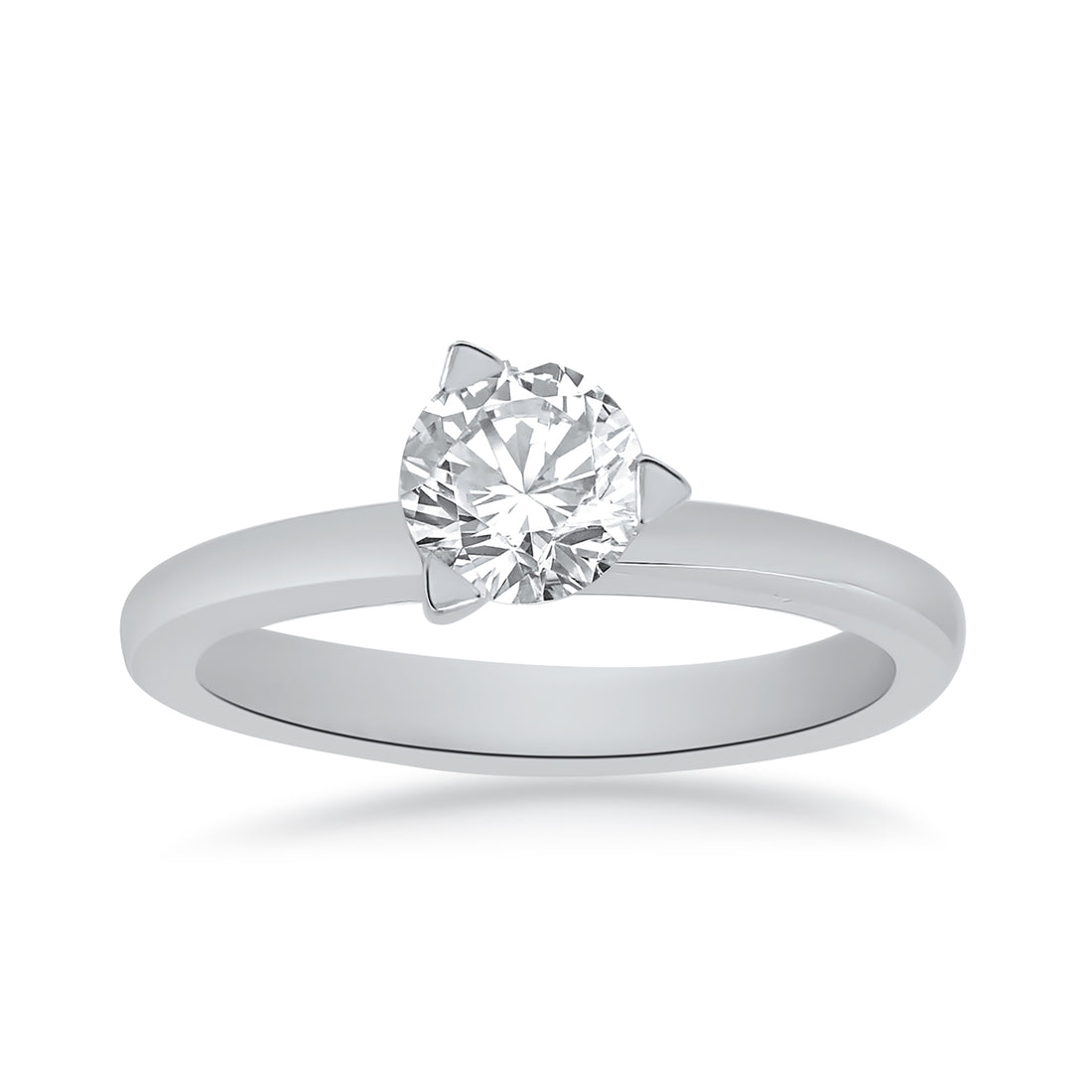 Solitaire Diamond Ring With Triangle Prongs