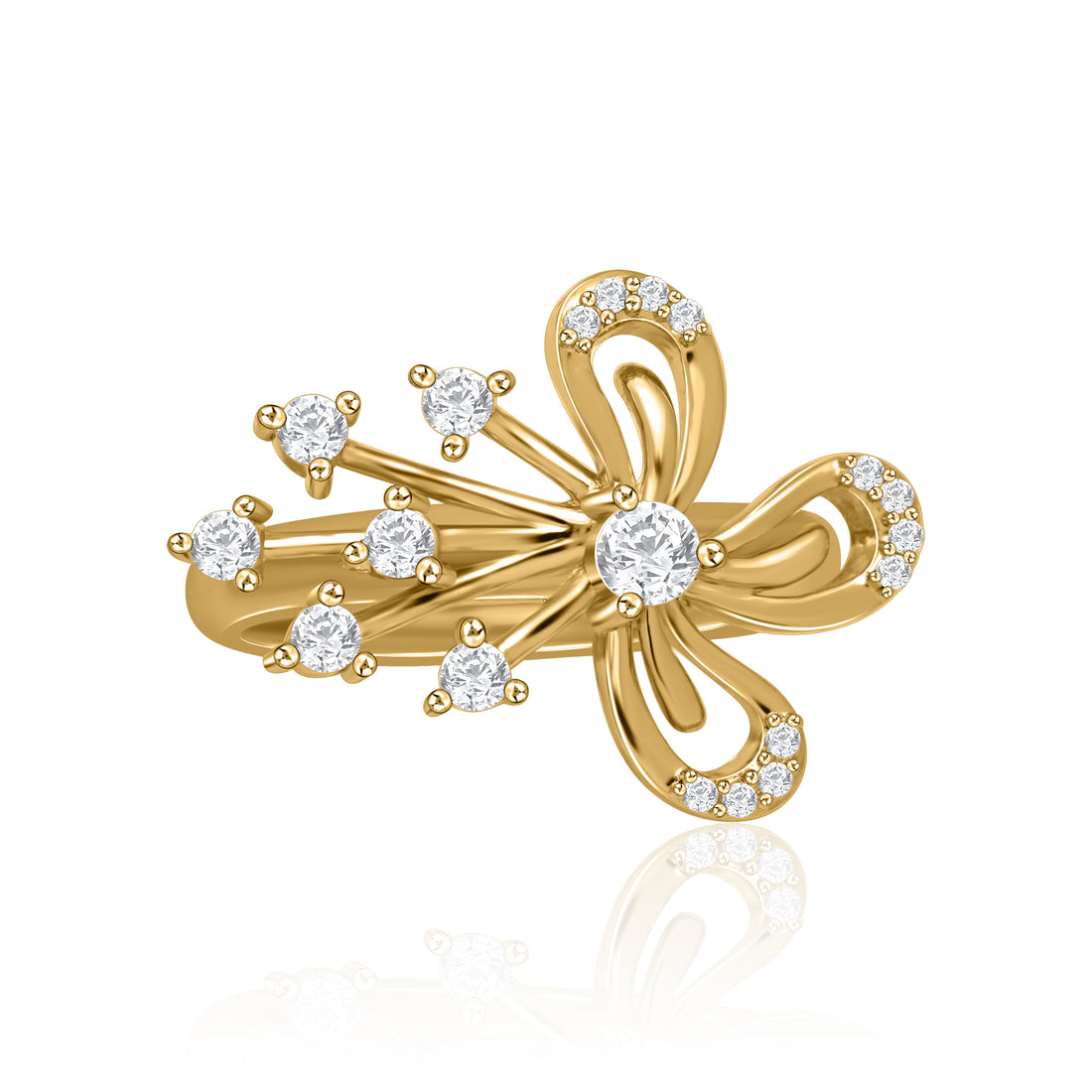 Floral Radiance Diamond Ring
