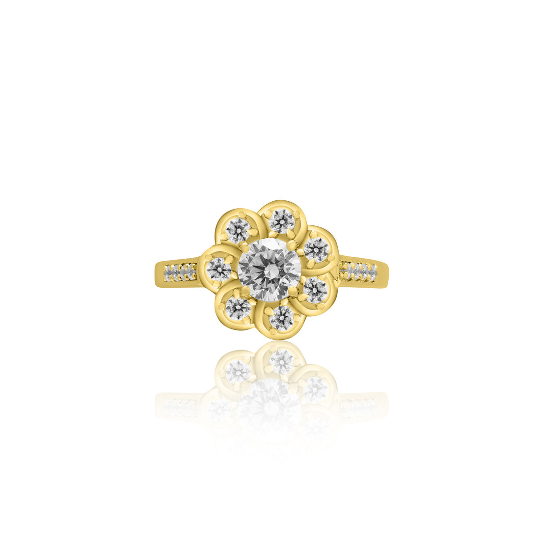 Flower Cluster Diamond Ring